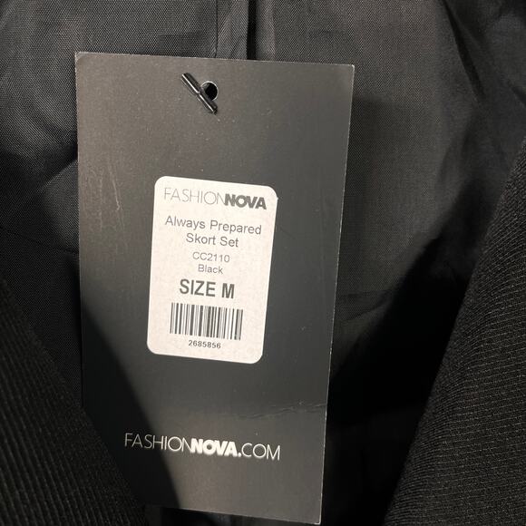 Fashion Nova Always Prepared Rhinestone Trim Jacket Black - Picture 13 of 15